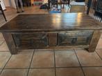 Gratis Koloniale salontafel met lades, Huis en Inrichting, Tafels | Salontafels, Ophalen, Gebruikt, 100 tot 150 cm, Teakhout