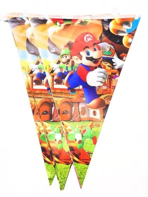 Super mario vlaggenlijn/ slinger, nieuw!, Hobby en Vrije tijd, Feestartikelen, Nieuw, Versiering, Ophalen of Verzenden