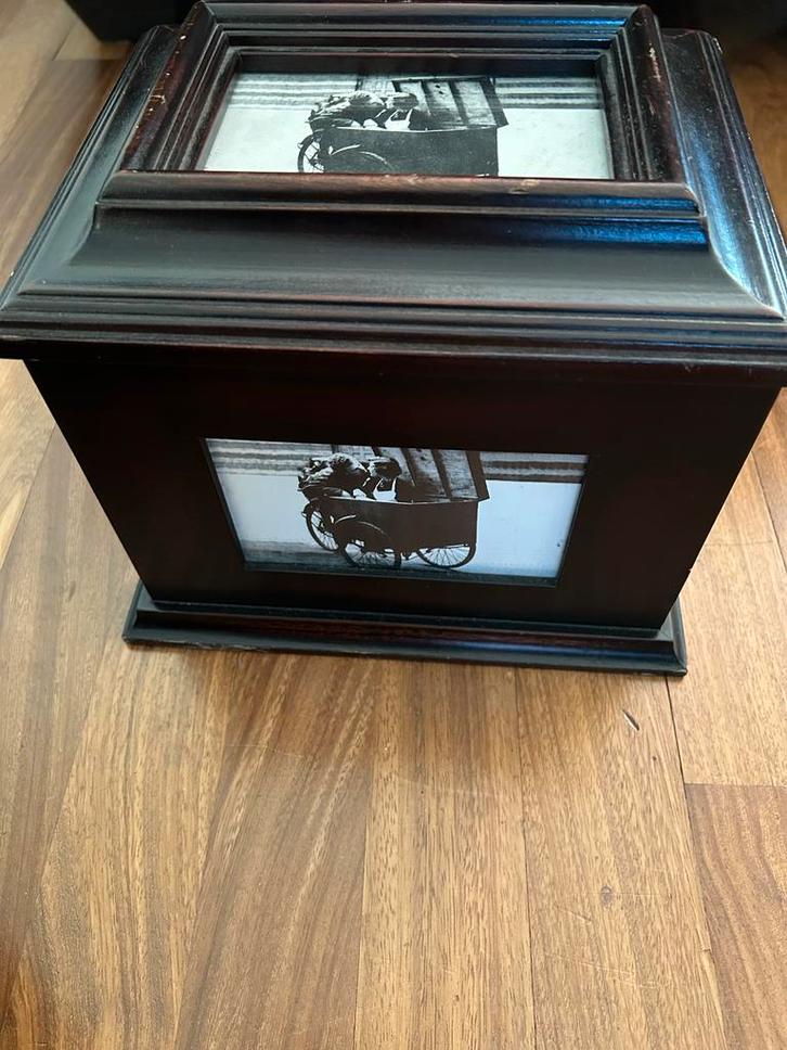 Fotoalbum Box - Leuk Cadeau!, Huis en Inrichting, Woonaccessoires | Kisten, Zo goed als nieuw, Minder dan 50 cm, Overige houtsoorten