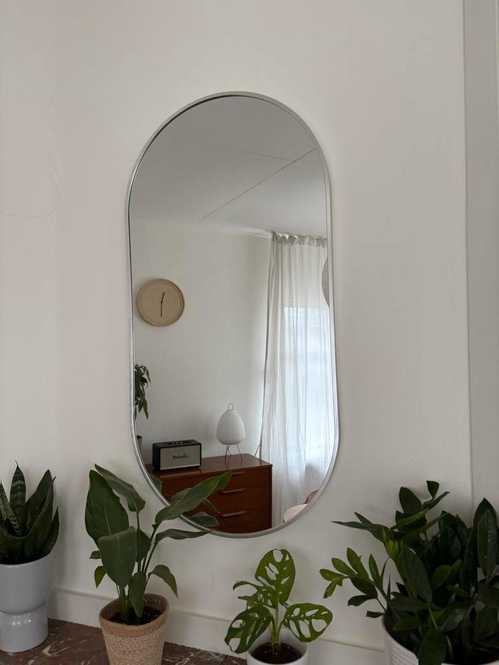Ovale Spiegel Xenos 70x100 Chroom, Huis en Inrichting, Woonaccessoires | Spiegels, Nieuw, 50 tot 75 cm, 100 tot 150 cm, Ovaal