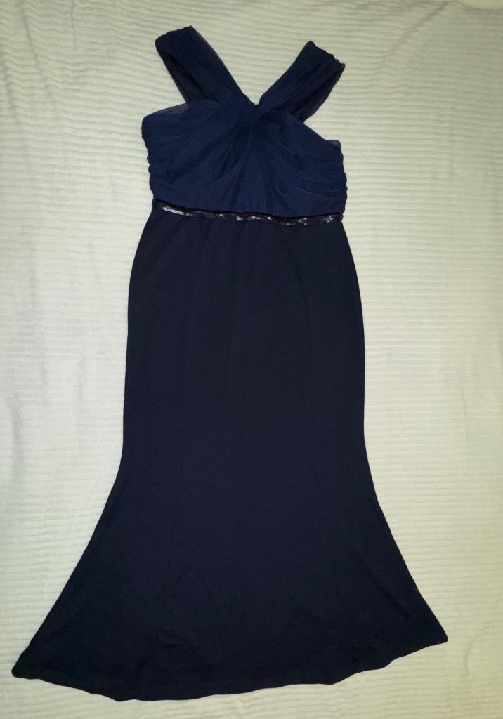 Feest jurk, Kleding | Dames, Gelegenheidskleding, Nieuw, Galajurk, Maat 42/44 (L), Blauw, Verzenden
