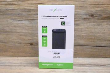 Rixus LED Power Bank 30.000 mAh – NIEUW, (meer in voorraad) beschikbaar voor biedingen