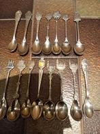 15 verzilverde lepeltjes Den-Haag, Antiek en Kunst, Ophalen of Verzenden