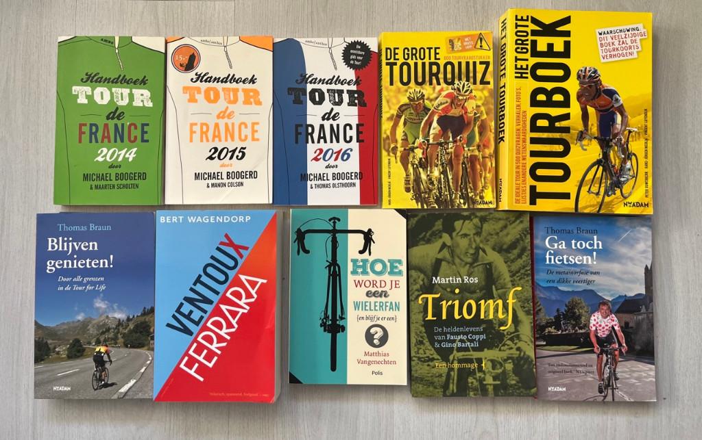 11 wielerboeken, Boeken, Sportboeken, Zo goed als nieuw, Lopen en Fietsen, Ophalen of Verzenden