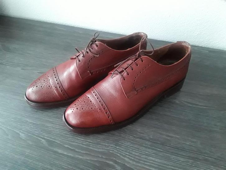 MODIEUZE LEREN *K SHOE ENGLAND* CHIQUE KWALITEITS SCHOENEN., Kleding | Heren, Schoenen, Zo goed als nieuw, Bruin, Ophalen of Verzenden