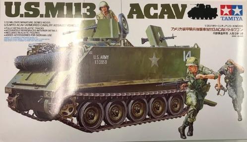 Coelianmodels, Tamiya 35135, M113 ACAV, 1/35, € 34,99, Hobby en Vrije tijd, Modelbouw | Auto's en Voertuigen, Nieuw, Tank, 1:32 tot 1:50