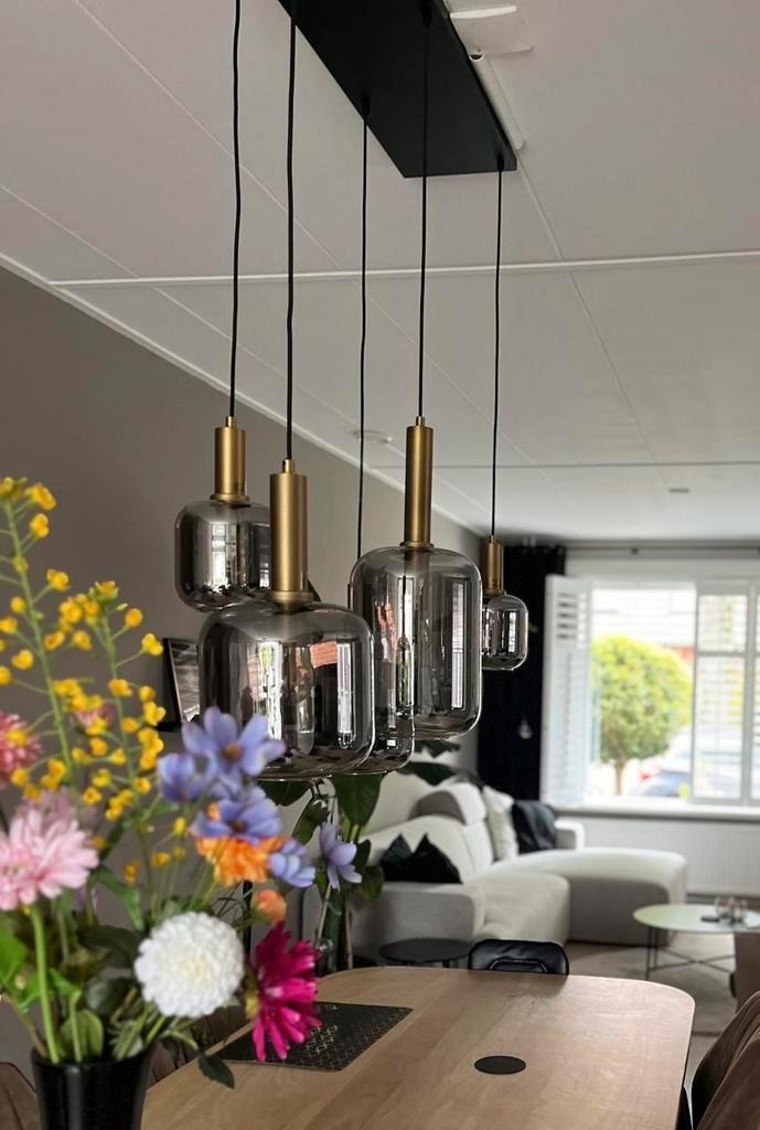 Light en living Lekar Hanglamp, Huis en Inrichting, Lampen | Hanglampen, Gebruikt, Minder dan 50 cm, Glas, Ophalen