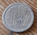 Nederland 25 cent 1916 (lot 2), Postzegels en Munten, Munten | Nederland, Zilver, 25 cent, Ophalen of Verzenden, Koningin Wilhelmina