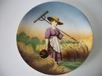 Wandbord Villeroy & Boch - Boerin met hoed - 23 cm - netjes, Antiek en Kunst, Ophalen of Verzenden