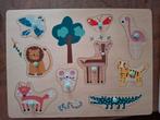 Houten puzzel dieren (Hema), Kinderen en Baby's, Speelgoed | Kinderpuzzels, Ophalen of Verzenden, 10 tot 50 stukjes, Zo goed als nieuw