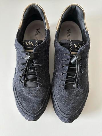 Via Vai Sneakers Blauw Glitter - Zeer Goed! beschikbaar voor biedingen