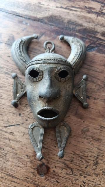 Bronzen Afrikaans masker – wanddecoratie / verzamelobject beschikbaar voor biedingen