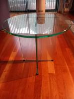 Bijzettafeltje rond van puur glas, Huis en Inrichting, Tafels | Bijzettafels, Minder dan 55 cm, Rond, Tijdloos, Ophalen