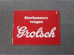 GROLSCH BIER BLIKKEN RECLAMEBORD, Verzamelen, Biermerken, Ophalen, Nieuw, Reclamebord, Plaat of Schild, Grolsch