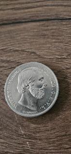 Zilveren rijksdaalder 1869 Willem lll mooie kwaliteit, Postzegels en Munten, Munten | Nederland, Koning Willem III, Zilver, Ophalen of Verzenden