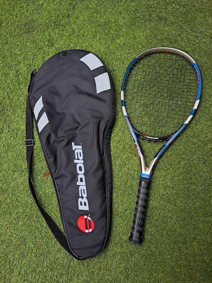 Babolat NS drive Nano strength tennisracket L0 blauw-zilver, Sport en Fitness, Tennis, Gebruikt, Racket, Babolat, L0, Ophalen of Verzenden