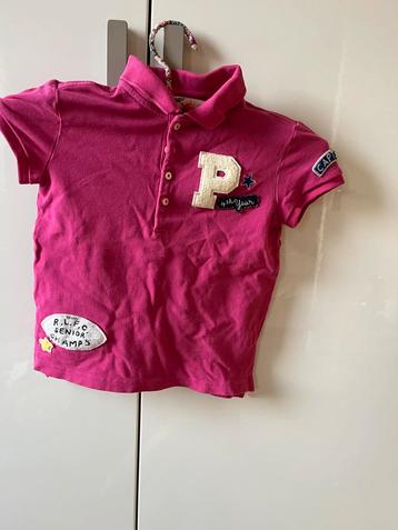 Roze Polo Shirt met Applicaties beschikbaar voor biedingen