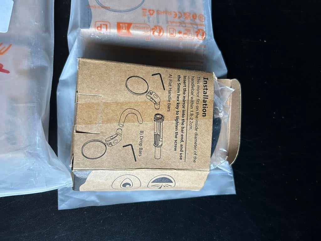 Fiets Zijspiegel Universeel - Nieuw (4 stuks), ., Overige typen, Nieuw, Ophalen of Verzenden