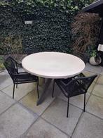 Schitterende tuinset voor 4 personen. (Meran/Seville zwart), Tuin en Terras, Ophalen, Zo goed als nieuw, Tuinset, Eettafel