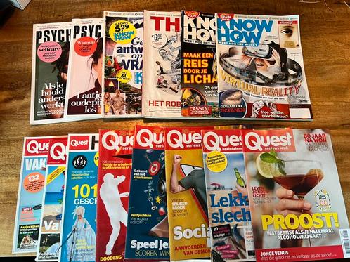 Diverse tijdschriften; Quest, Psychologie, Know How, Boeken, Tijdschriften en Kranten, Gelezen, Wetenschap en Natuur, Ophalen of Verzenden