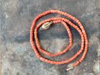 fijne bloedkoraal ketting,14 krt slotje, 52 cm, Verzenden, Zo goed als nieuw, Rood