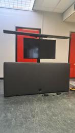Voetbord met tv lift zwart kleur stof maximaal 55 inch nieuw, Ophalen of Verzenden, Nieuw
