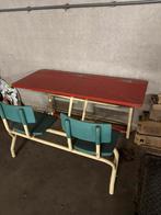Leuk tafeltje met stoeltjes van mesbank Wijchen Vintage, Ophalen, Gebruikt, Tafel(s) en Stoel(en)