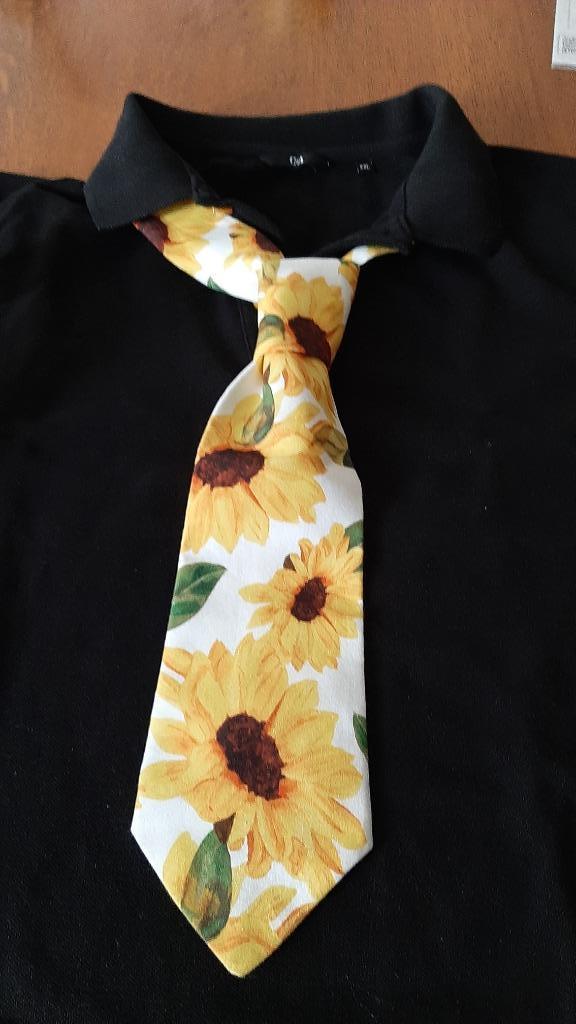 Mooie Zonnebloem stropdas, Kleding | Heren, Stropdassen, Nieuw, Met patroon, Geel, Ophalen of Verzenden