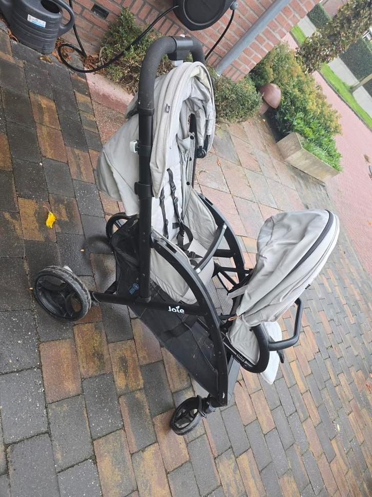Tweelingbuggy Joie Evalite Grijs + accessoires, Kinderen en Baby's, Kinderwagens en Combinaties, Gebruikt, Kinderwagen, Overige merken