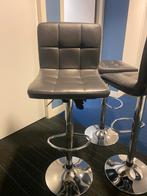 Gratis 8 grijze barkrukken, Huis en Inrichting, Barkrukken, Ophalen, In hoogte verstelbaar, 60 tot 90 cm, Zo goed als nieuw