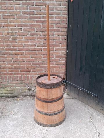 Oude antieke houten karnton bloembak olijfboom beschikbaar voor biedingen