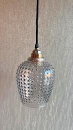 Vintage retro glazen lampenkap, Ophalen of Verzenden, Zo goed als nieuw, Overige kleuren, Rond