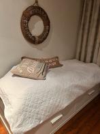 Ikea Brimnes Bed Wit met Matrassen, Ophalen, Gebruikt, Eenpersoons, Wit