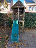 Houten Speelhuisje met Glijbaan, Kinderen en Baby's, Speelgoed | Buiten | Speelhuisjes, Ophalen, Gebruikt, Hout