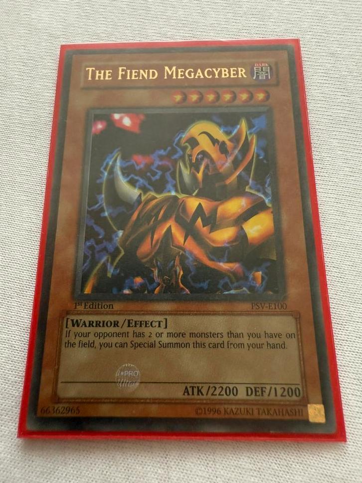 The Fiend Megacyber yugioh Ultra Rare, Hobby en Vrije tijd, Verzamelkaartspellen | Yu-gi-Oh!, Zo goed als nieuw, Losse kaart, Foil