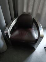 Mooie opvallende design fauteuil, Huis en Inrichting, Ophalen, 75 tot 100 cm, Zo goed als nieuw, Metaal
