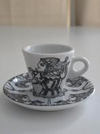 Ivo Bisignano - MATTO Knight Espresso kop met schotel - zgan, Ophalen of Verzenden, Zo goed als nieuw, Overige stijlen, Kop(pen) en/of Schotel(s)