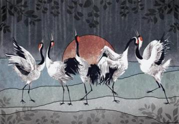 Kraanvogel behang Japanese Cranes, Vogel, Fotobehang4you  beschikbaar voor biedingen