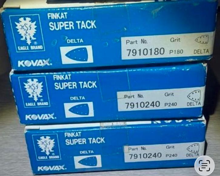 3x 50 vellen Kovax super tack delta schuurpapier, Doe-het-zelf en Verbouw, Gereedschap | Schuurmachines, Zo goed als nieuw, Overige typen