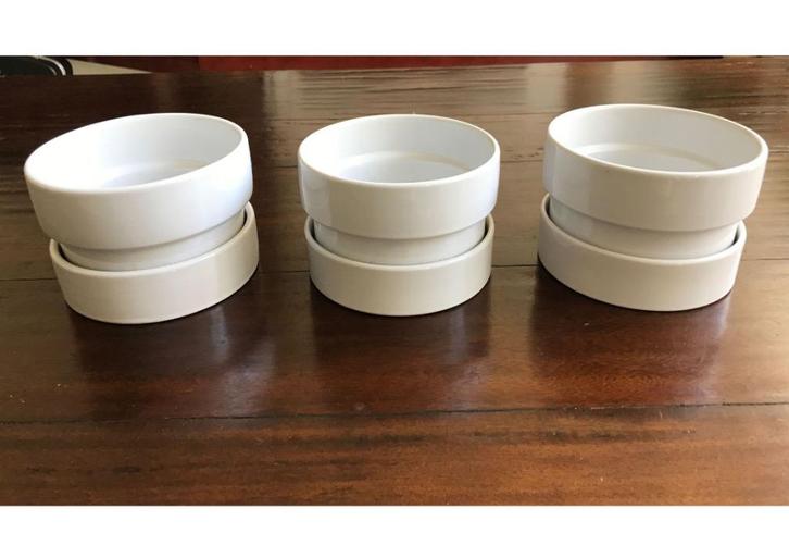 3 bonsai potjes met vaste schaal, Tuin en Terras, Bloempotten, Zo goed als nieuw, Aardewerk, Binnen, Balkon, Minder dan 40 cm