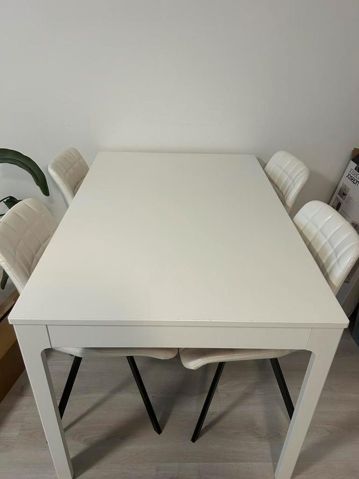 ZGAN Eet tafel met 4 stoelen verstelbaar. Alles gaat weg!, Huis en Inrichting, Tafels | Eettafels, Zo goed als nieuw, 50 tot 100 cm