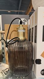 mooie hanglamp goud met rookglas, Ophalen of Verzenden, Zo goed als nieuw, Minder dan 50 cm