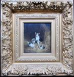 ==poezenfamilie=== Ludwig Sellmayr 1834 – 1901===DUITS==, Antiek en Kunst, Kunst | Schilderijen | Klassiek, Ophalen of Verzenden