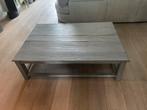 Houten grijze salontafel, Huis en Inrichting, Ophalen, Gebruikt, Minder dan 50 cm, Rechthoekig
