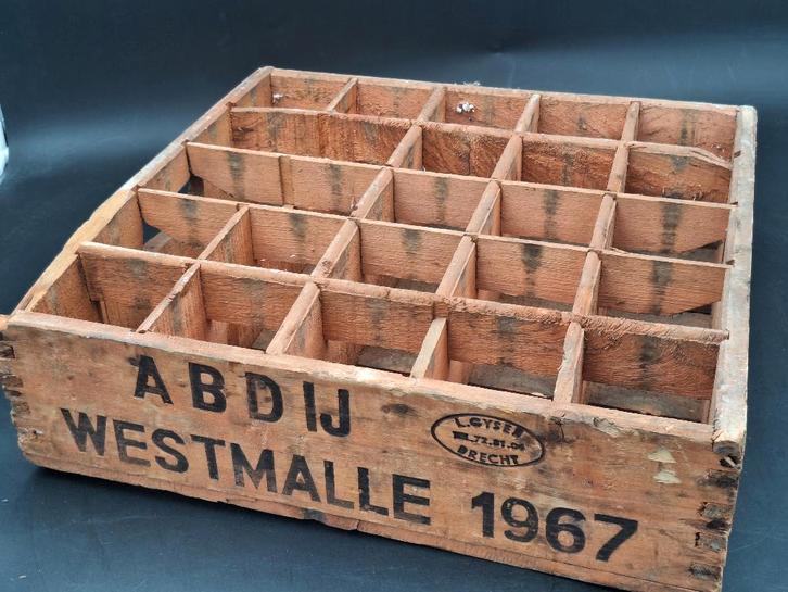 oude bierbak Abdij Westmalle, 1967, Verzamelen, Biermerken, Gebruikt, Overige typen, Overige merken, Ophalen of Verzenden