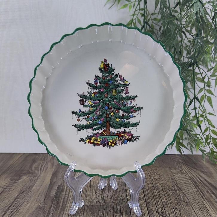 Spode Christmas Tree Taartvorm / Quiche Ovenschaal, Antiek en Kunst, Antiek | Servies los, Ophalen of Verzenden