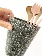 granito terazzo 16cm hoge POT bloempot vintage plantenpot, Ophalen of Verzenden, Gebruikt