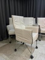 6 Montis Chaplin stoelen - Als Nieuw!, Ophalen, ., Wit, Leer