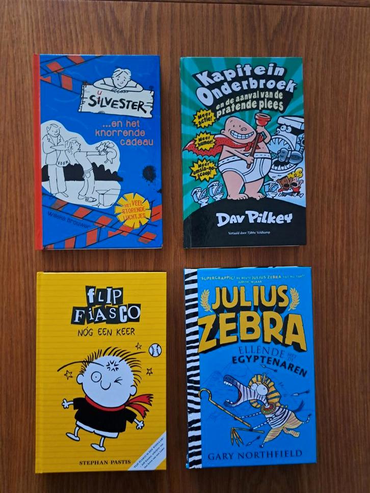 Nieuw: 4 boeken o.a. Flip Fiasco, Silvester, Julius Zebra..., Boeken, Kinderboeken | Jeugd | onder 10 jaar, Nieuw, Ophalen of Verzenden