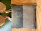 Vintage denim kussen, Huis en Inrichting, Woonaccessoires | Kussens, Gebruikt, Ophalen of Verzenden, Vierkant